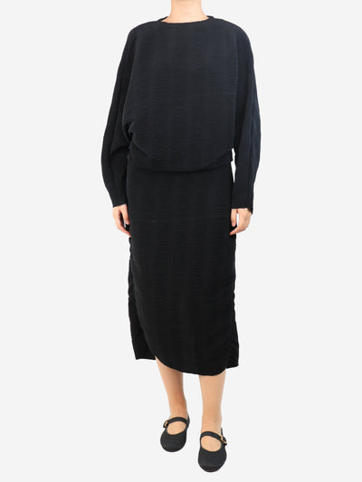 Black Emerson plisse maxi dress - size UK 10 Dresses Rohe