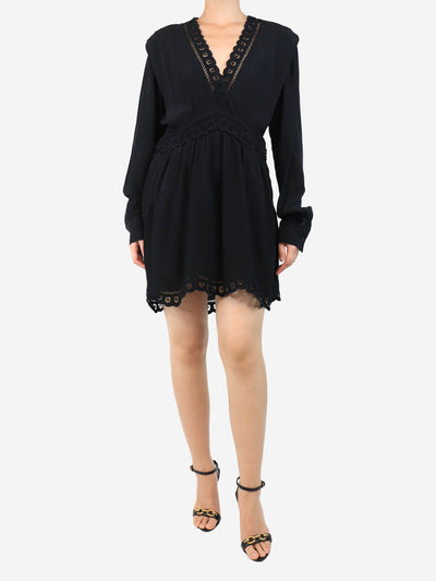 Black Felie crepe mini dress - size UK 8 Dresses Isabel Marant Etoile