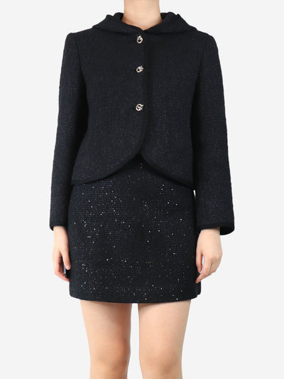 Black Octave hooded jacket - size UK 10 Coats & Jackets Ba&sh