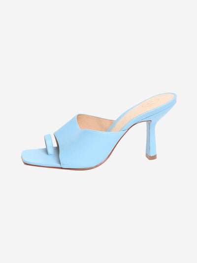 Light blue leather mules - size EU 37 (UK 4) Heels Porte & Paire