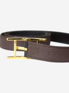 Hermes Brown H buckle belt