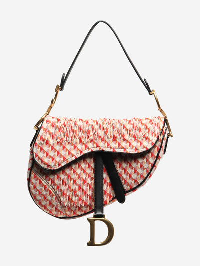 Red 2018 beaded Saddle bag Shoulder bags Christian Dior