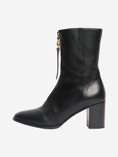 Black leather ankle boots - size EU 40 (UK 7) Boots Christian Dior