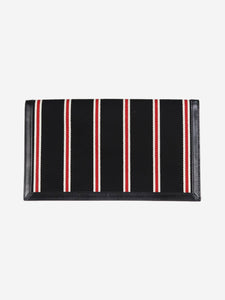 Saint Laurent Black and red Uptown striped clutch bag
