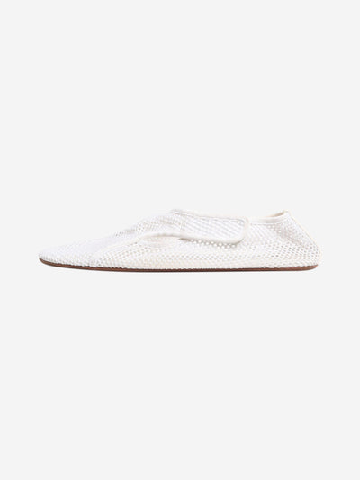 White Azzedine woven slippers - size EU 38.5 Flat Shoes Alaia