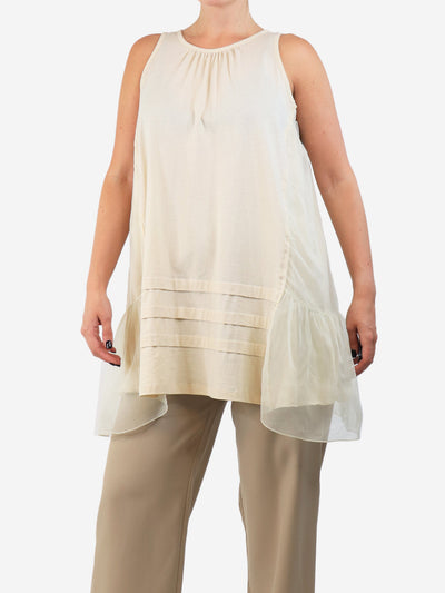 Neutral sleeveless tunic top - size S Tops Miu Miu