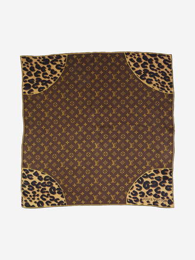 Brown monogram silk scarf Scarves Louis Vuitton 