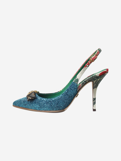 Multicolour lurex multicolour patterned slingback heels - size EU 37 Heels Dolce & Gabbana 