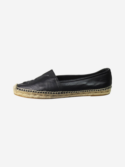 Black leather espadrilles - size EU 37 Flat Shoes Saint Laurent 