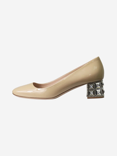 Beige embellished crystal heels pumps - size EU 36 Heels Miu Miu 