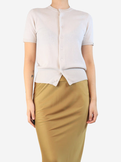 Cream cashmere cardigan - size UK 8 Knitwear Extreme Cashmere