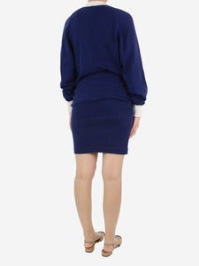 Chanel Blue knitwear set with contrast trim - size UK 10