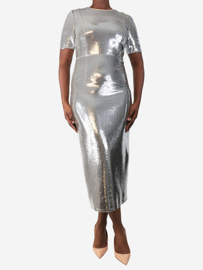 Silver sequin midi dress - size UK 10 Dresses Diane Von Furstenberg