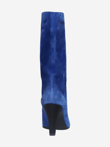 Chanel Blue suede pointed toe boots - size EU 36.5