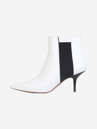 White leather ankle boots with pointed toe - size EU 38 Boots Celine 