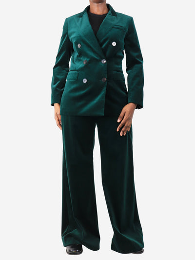 Green velvet suit set - size UK 12 Sets Alberto Biani