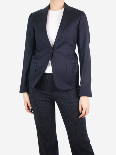 Blue pinstripe wool-blend blazer - size UK 8 Coats & Jackets Jil Sander 