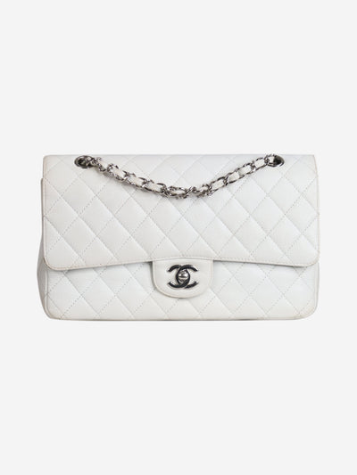 White 2010 medium caviar Classic double flap bag Shoulder bags Chanel 