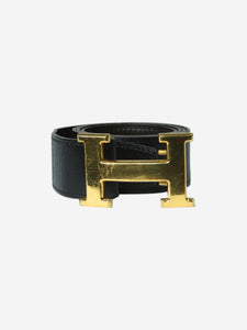 Hermes Black H belt buckle