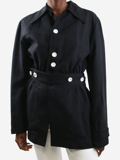 Black tailored button-up jacket - size UK 8 Coats & Jackets Joseph 