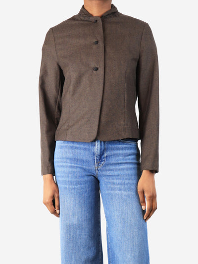 Brown houndstooth jacket - size S Coats & Jackets Egg