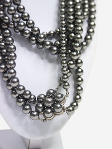 Chanel Silver beaded necklace