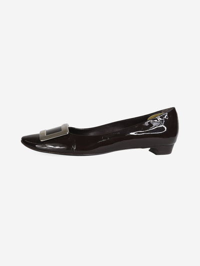 Black patent buckled flat shoes - size EU 37.5 Flat Shoes Roger Vivier 