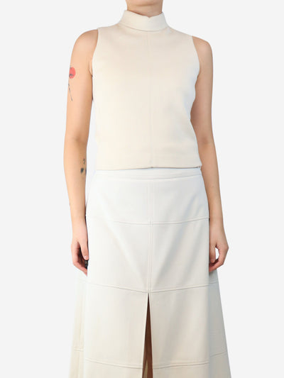 Cream sleeveless roll neck top - size S Tops Celine