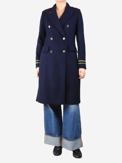 Navy blue double-breasted wool coat - size UK 10 Coats & Jackets Weekend Max Mara