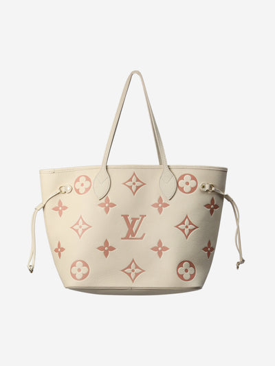 Cream Neverfull monogram Empreinte leather MM tote bag Tote Bags Louis Vuitton 