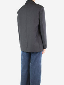 Prada Grey single-breasted wool blazer - size UK 10
