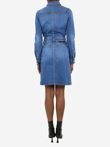 Stella McCartney Blue long-sleeved denim shirt dress - size IT 38