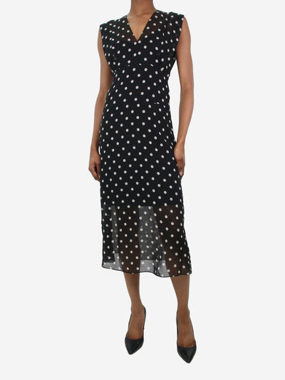 Black sheer polka dot dress - size UK 2 Dresses Theory 