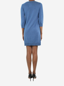 Louis Vuitton Blue sequin-embellished knit dress - size XS