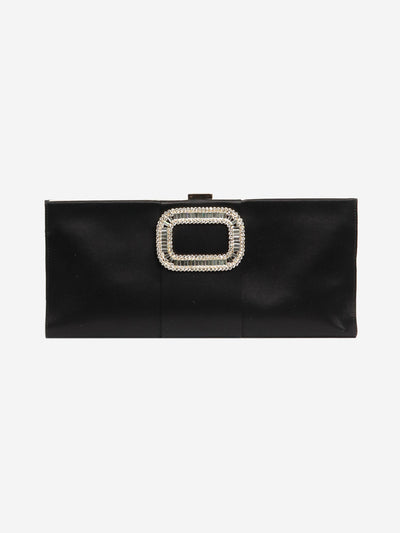 Black satin elongated clutch Clutch bags Roger Vivier