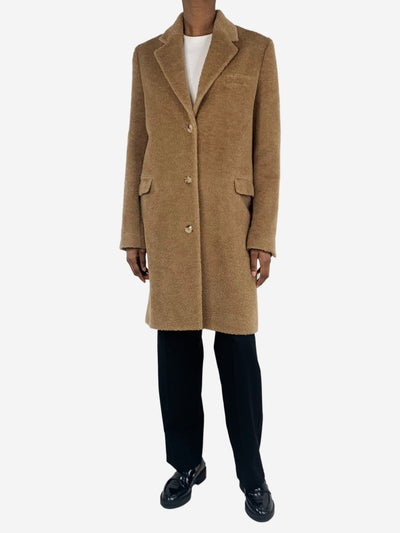 Brown tailored wool teddy coat - size UK 6 Coats & Jackets Toteme