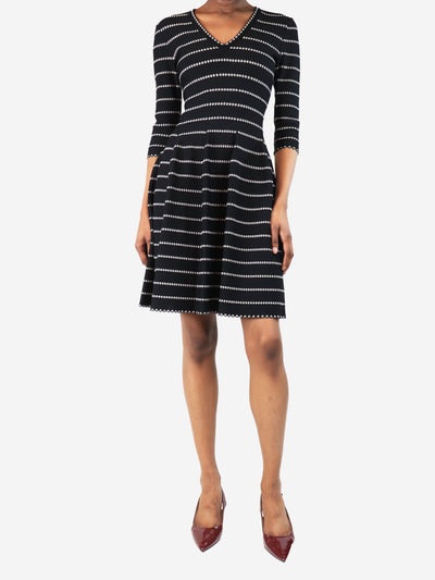Black and white v-neck mini dress - size UK 4 Dresses Alaia
