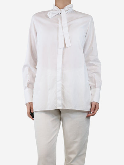White neck-tie shirt - size UK 10 Tops Valentino