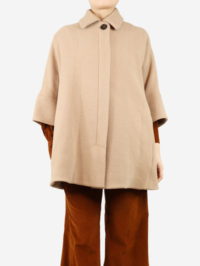 Camel wool-blend zipped jacket - size UK 10 Coats & Jackets Chloe