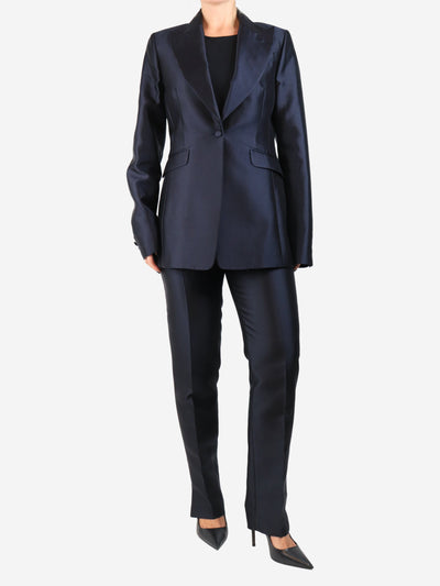 Navy blue silk and wool-blend suit set - size UK 12 Sets Gabriela Hearst