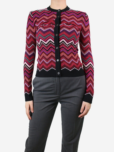 Pink zigzag pattern button-up top - size UK 8 Tops Missoni 
