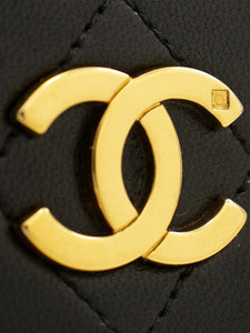 Chanel Black vintage 2000 lambskin full-flap shoulder bag