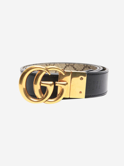 Black monogram belt Belts Gucci