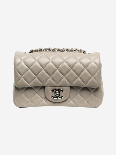 Grey 2019 lambskin mini rectangle Classic Single Flap bag Cross-body bags Chanel