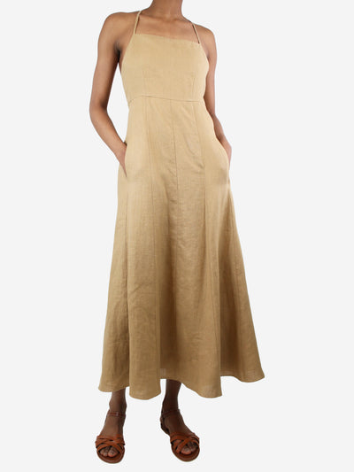 Beige hemp dress - size UK 6 Dresses Mara Hoffman 