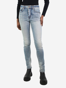Saint Laurent Blue washed slim-leg jeans - size W27