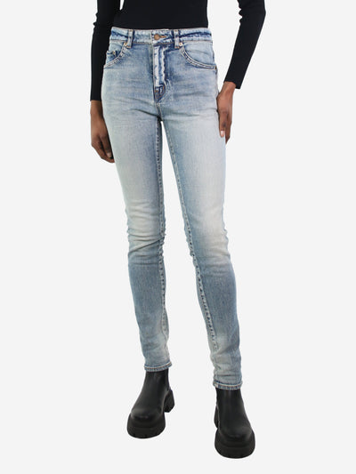 Blue washed slim-leg jeans - size W27 Trousers Saint Laurent 