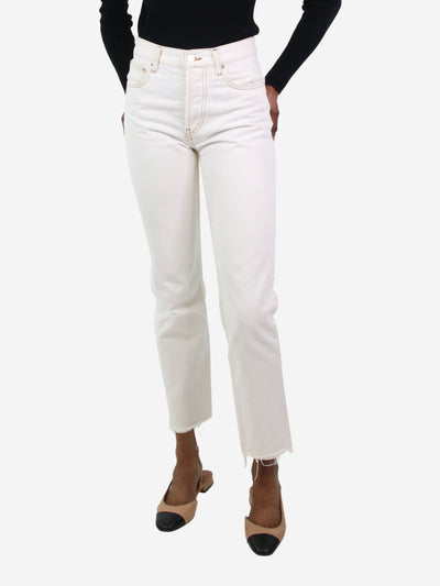 White straight-leg distressed jeans - size W25 Trousers Anine Bing 