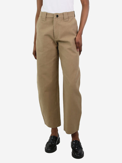 Neutral wide-leg trousers - size EU 34 Trousers Ganni 