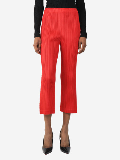 Red pleated trousers - size XS Trousers Pleats Please